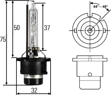 HELLA 8GS 007 949-101 - Лампа накаливания, основная фара mashina-shop.ru