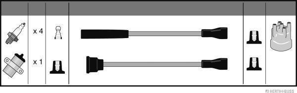 Herth+Buss Jakoparts J5388001 - Комплект проводов зажигания mashina-shop.ru
