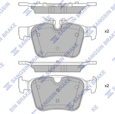 Hi-Q SP4069 - Тормозные колодки, дисковые, комплект mashina-shop.ru