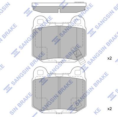 Hi-Q SP1495 - Тормозные колодки, дисковые, комплект mashina-shop.ru