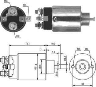 Hoffer 46093 - Тяговое реле, соленоид, стартер mashina-shop.ru