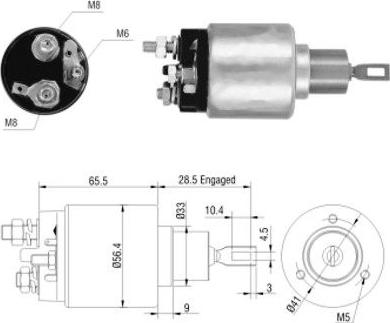 Hoffer 46031 - Тяговое реле, соленоид, стартер mashina-shop.ru