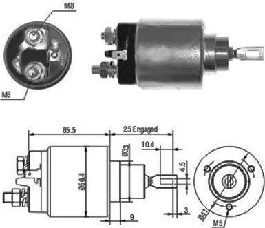 Hoffer 46074 - Тяговое реле, соленоид, стартер mashina-shop.ru