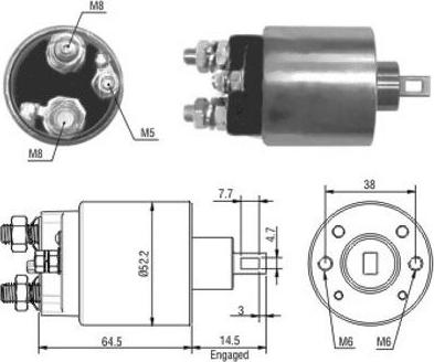 Hoffer 46166 - Тяговое реле, соленоид, стартер mashina-shop.ru