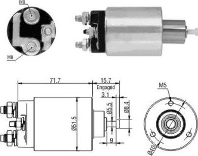 Hoffer 46182 - Тяговое реле, соленоид, стартер mashina-shop.ru