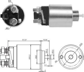 Hoffer 46285 - Тяговое реле, соленоид, стартер mashina-shop.ru