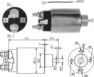 Hoffer 46282 - Тяговое реле, соленоид, стартер mashina-shop.ru