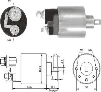 Hoffer 46235 - Тяговое реле, соленоид, стартер mashina-shop.ru