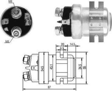 Hoffer 6646439 - Тяговое реле, соленоид, стартер mashina-shop.ru