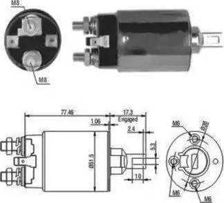 Hoffer 6646057 - Тяговое реле, соленоид, стартер mashina-shop.ru