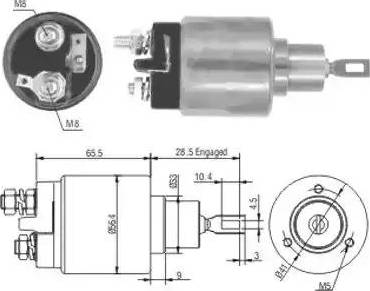 Hoffer 6646060 - Тяговое реле, соленоид, стартер mashina-shop.ru