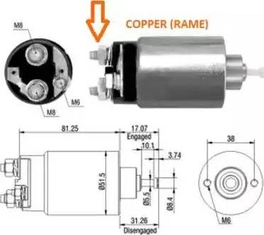 Hoffer 6646007 - Тяговое реле, соленоид, стартер mashina-shop.ru