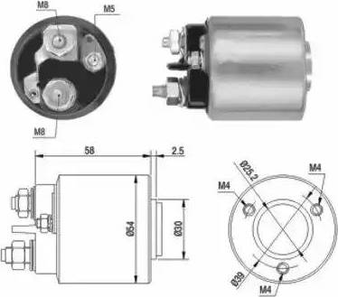 Hoffer 6646015 - Тяговое реле, соленоид, стартер mashina-shop.ru