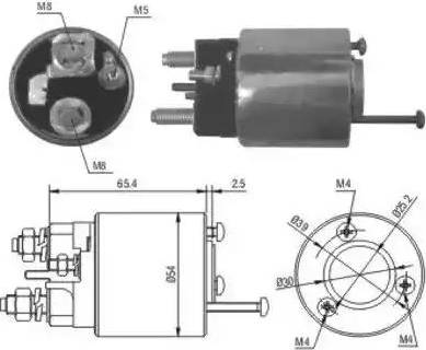 Hoffer 6646018 - Тяговое реле, соленоид, стартер mashina-shop.ru