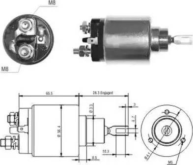 Hoffer 6646032 - Тяговое реле, соленоид, стартер mashina-shop.ru