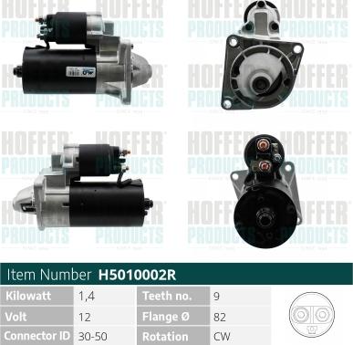 Hoffer H5010002R - Стартер mashina-shop.ru