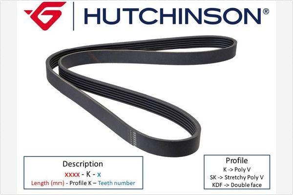 Hutchinson 890 K 4 - Поликлиновой ремень mashina-shop.ru