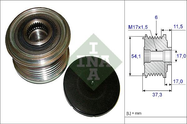 INA 535 0149 10 - Шкив генератора, муфта mashina-shop.ru