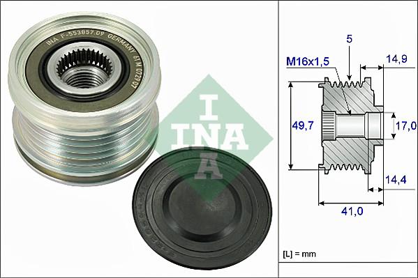 INA 535 0101 10 - Шкив генератора, муфта mashina-shop.ru