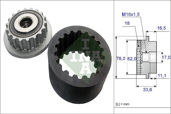 INA 535 0186 10 - Комплект эластичной муфты сцепления mashina-shop.ru