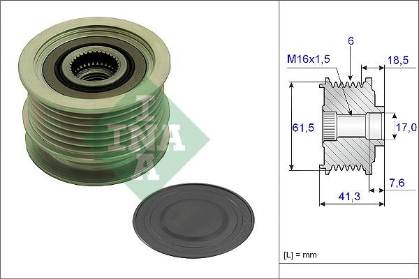 INA 535 0234 10 - Шкив генератора, муфта mashina-shop.ru