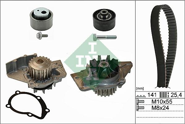 INA 530 0470 30 - Водяной насос + комплект зубчатого ремня ГРМ mashina-shop.ru