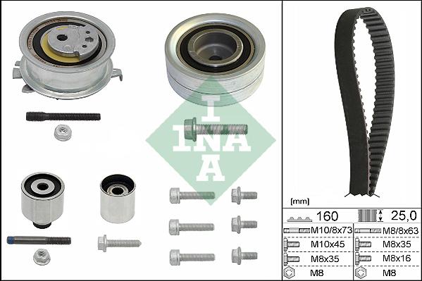 INA 530 0550 10 - Комплект зубчатого ремня ГРМ mashina-shop.ru