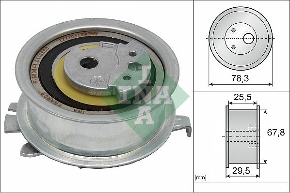 INA 531 0825 10 - Натяжной ролик, зубчатый ремень ГРМ mashina-shop.ru