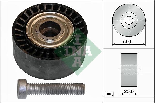 INA 532 0433 10 - Ролик, поликлиновый ремень mashina-shop.ru