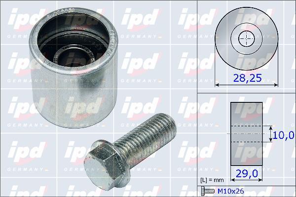 IPD 15-3932 - Направляющий ролик, зубчатый ремень ГРМ mashina-shop.ru