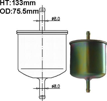 JS Asakashi FS304M - Топливный фильтр mashina-shop.ru