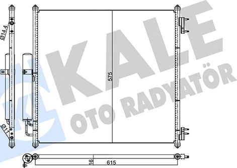 KALE OTO RADYATÖR 357820 - Конденсатор кондиционера mashina-shop.ru