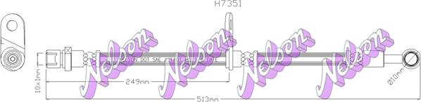 Kawe H7351 - Тормозной шланг mashina-shop.ru