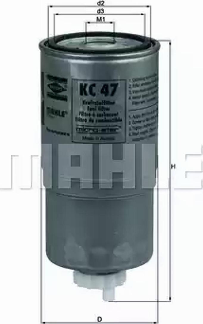 KNECHT KC 47 - Топливный фильтр mashina-shop.ru