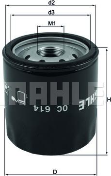 KNECHT OC 614 - Масляный фильтр mashina-shop.ru