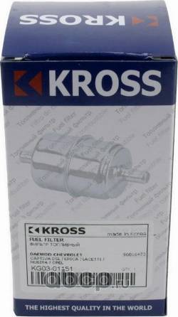 Kross KG03-01151 - Топливный фильтр mashina-shop.ru