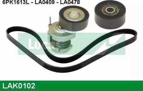 Lucas Engine Drive LAK0102 - Поликлиновый ременный комплект mashina-shop.ru