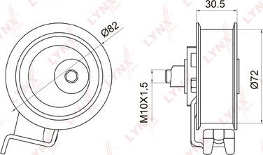 LYNXauto PB-1011 - Натяжной ролик, зубчатый ремень ГРМ mashina-shop.ru