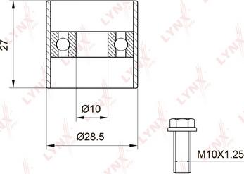 LYNXauto PB-3003 - Направляющий ролик, зубчатый ремень ГРМ mashina-shop.ru