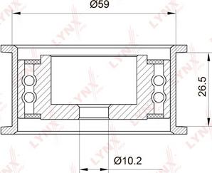 LYNXauto PB-3002 - Направляющий ролик, зубчатый ремень ГРМ mashina-shop.ru