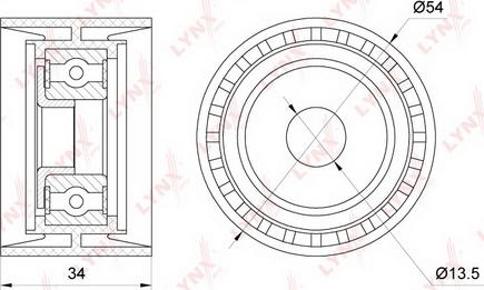 LYNXauto PB-7186 - Ролик, поликлиновый ремень mashina-shop.ru