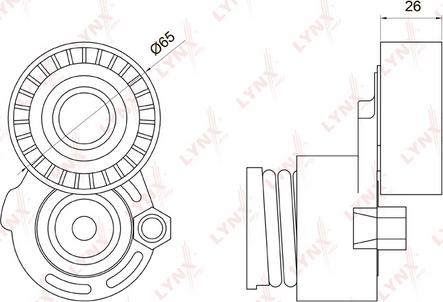 LYNXauto PT-3035 - Натяжитель, поликлиновый ремень mashina-shop.ru