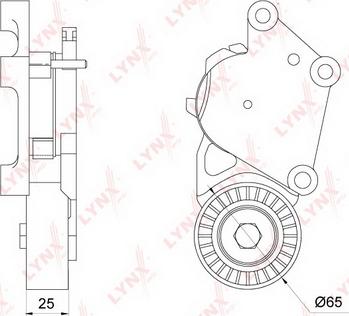 LYNXauto PT-3109 - Натяжитель, поликлиновый ремень mashina-shop.ru