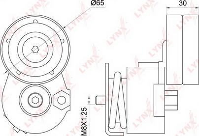 LYNXauto PT-3139 - Натяжитель, поликлиновый ремень mashina-shop.ru