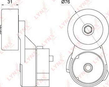 LYNXauto PT-3249 - Натяжитель, поликлиновый ремень mashina-shop.ru