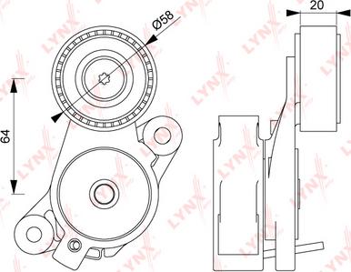 LYNXauto PT-3239 - Натяжитель, поликлиновый ремень mashina-shop.ru