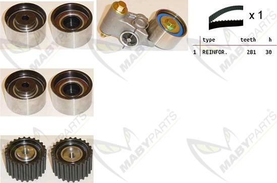 Mabyparts OBK010506 - Комплект зубчатого ремня ГРМ mashina-shop.ru