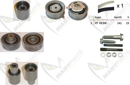 Mabyparts OBK010090 - Комплект зубчатого ремня ГРМ mashina-shop.ru