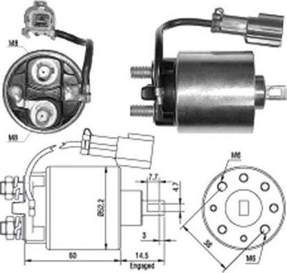 Magneti Marelli 940113050400 - Тяговое реле, соленоид, стартер mashina-shop.ru