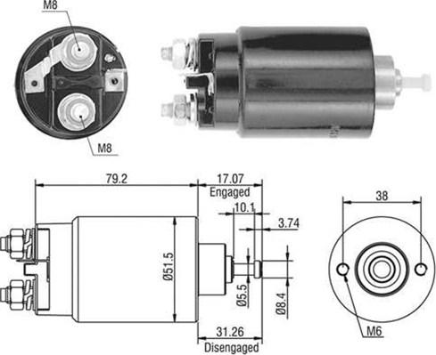 Magneti Marelli 940113050403 - Тяговое реле, соленоид, стартер mashina-shop.ru